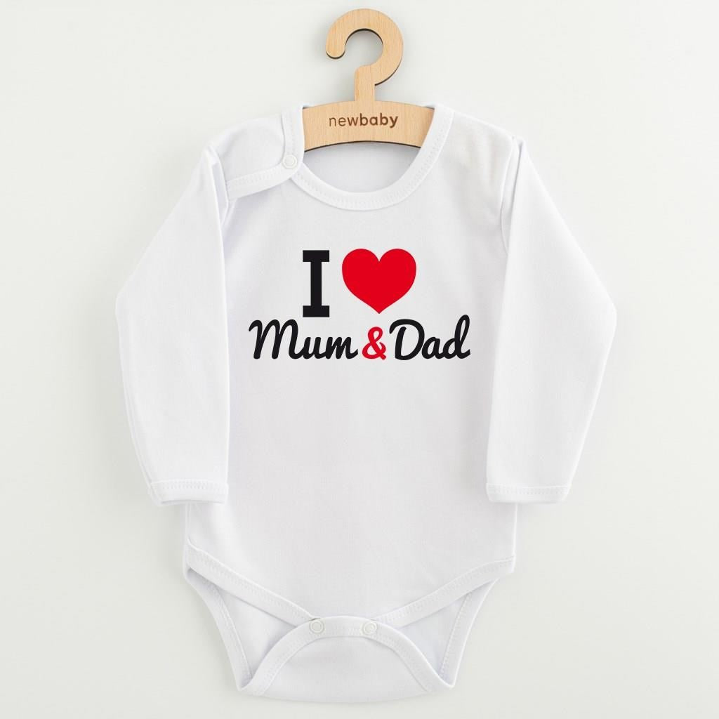 Bērnu bodijs ar apdruku, I Love Mum and Dad